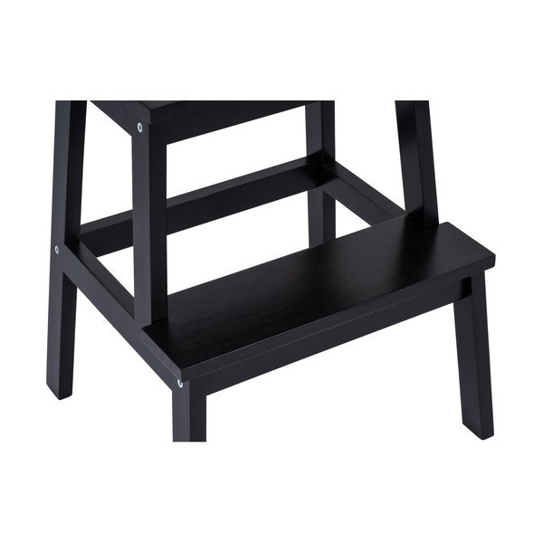 Črni stolček iz kavčukovca Corg - Bonami Selection-image-3