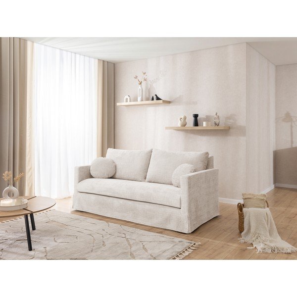 Kremno bela sedežna garnitura 195 cm Paphos – Ropez-image-2