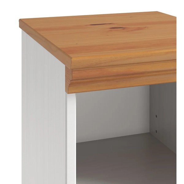 Bela visoka/ozka kopalniška omarica iz masivnega bora 30,5x115,5 cm Anita – Støraa-image-4