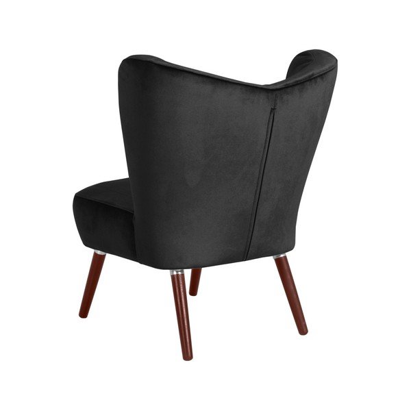 Črni fotelj Max Winzer Sari Velvet-image-1
