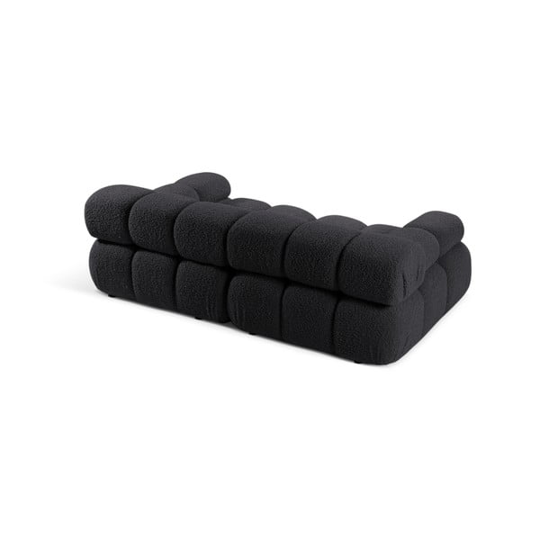 Antracitno siva sedežna garnitura iz tkanine bouclé 188 cm Bellis – Micadoni Home-image-3