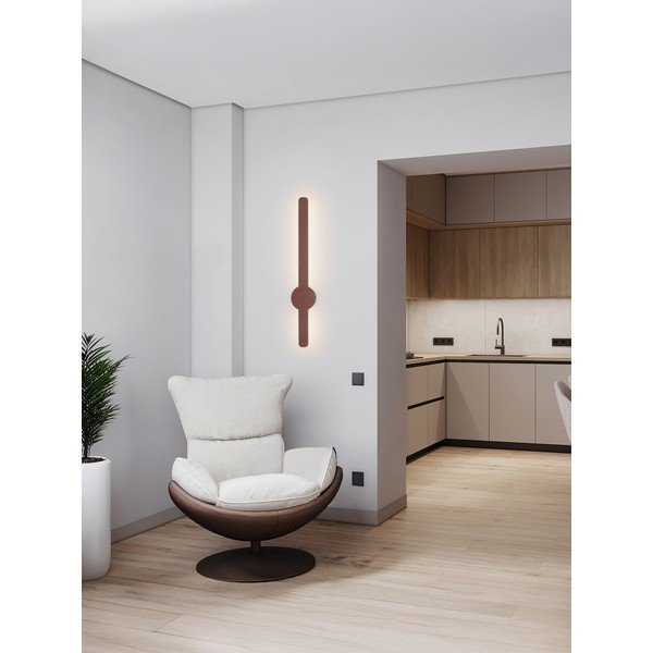 Rjava aluminijasta LED stenska svetilka Norei – Nova Luce-image-3