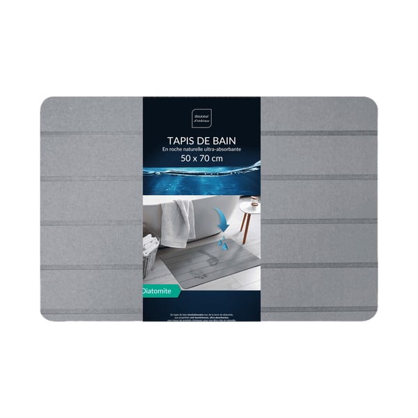 Siva kopalniška preproga 50x70 cm Baline – douceur d'intérieur-image-3