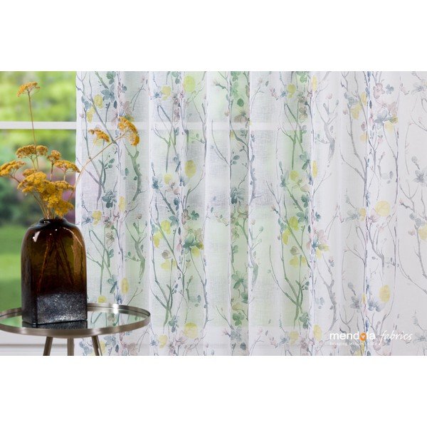 Bela/siva prosojna zavesa 300x260 cm Olivia – Mendola Fabrics-image-4