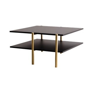 Črna mizica s črno ploščo 80x85 cm Rave - CustomForm