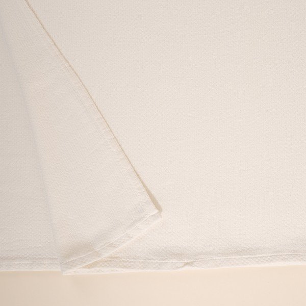 Belo bombažno pregrinjalo za zakonsko posteljo 160x220 cm Hasir - Mijolnir-image-3