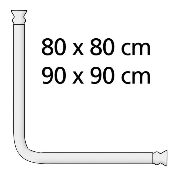 Črn univerzalen kotni drog za tuš zavese Wenko, ø 2 cm-image-2