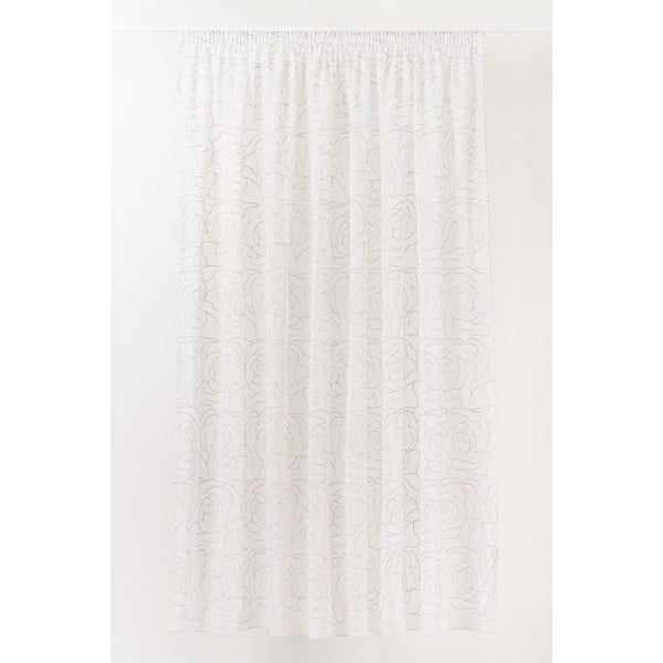 Bela/siva prosojna zavesa 140x245 cm Amanda – Mendola Fabrics