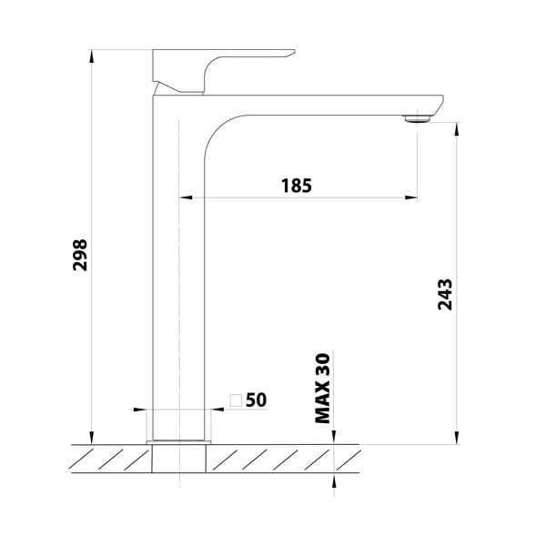 Stoječa armatura za umivalnik v zlati barvi Spy – Sapho-image-4