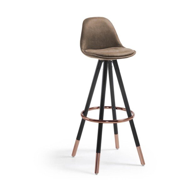 Rjav barski stol (višina sedeža 75 cm) Slad – Kave Home