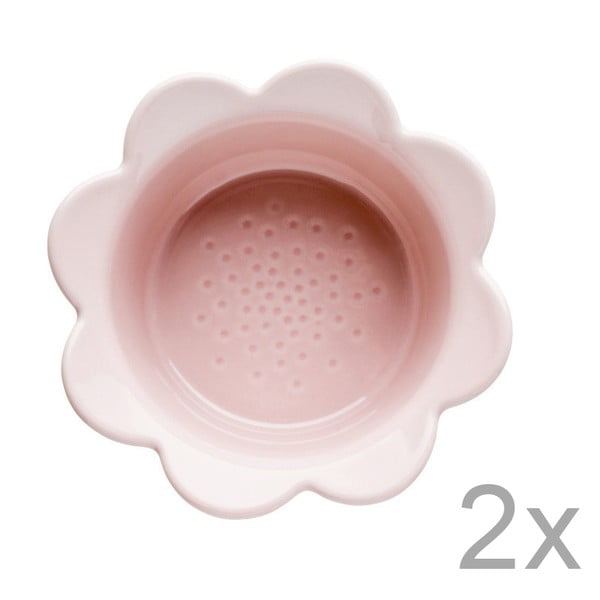 Komplet 2 rožnatih skled Sagaform Piccadilly Flowers, 13 x 6,5 cm