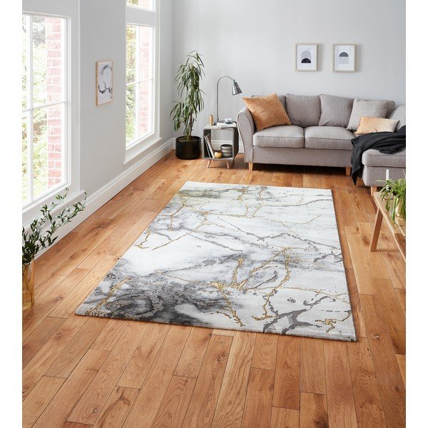 Siva/zlata preproga 160x220 cm Craft – Think Rugs-image-1