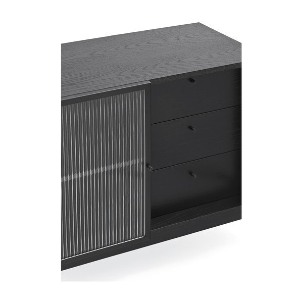 Črna komoda Teulat Blur, širina 180 cm-image-1