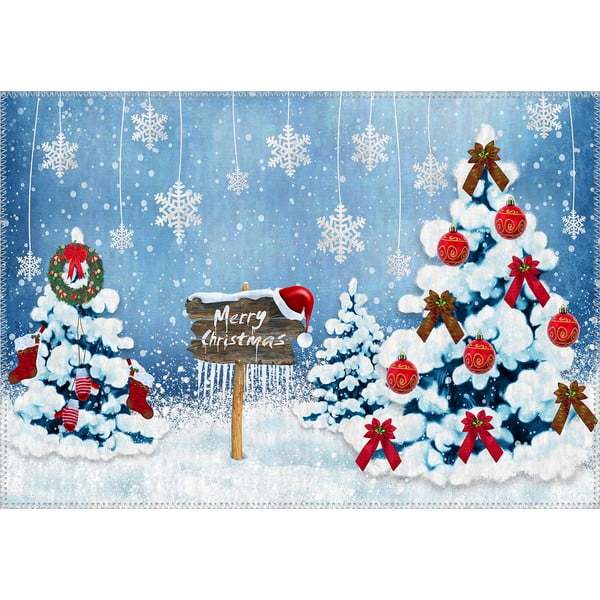 Preproga Vitaus Božično obdobje Zasnežena narava, 50 x 80 cm