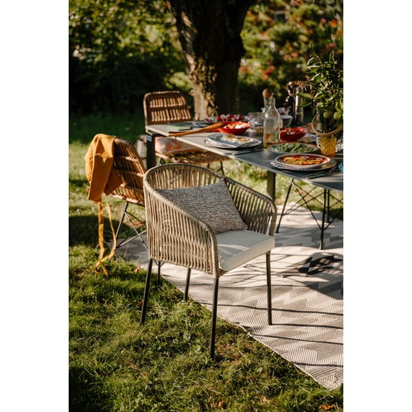 Komplet 2 sivo-rjavih vrtnih stolov Bonami Selection Trapani-image-1