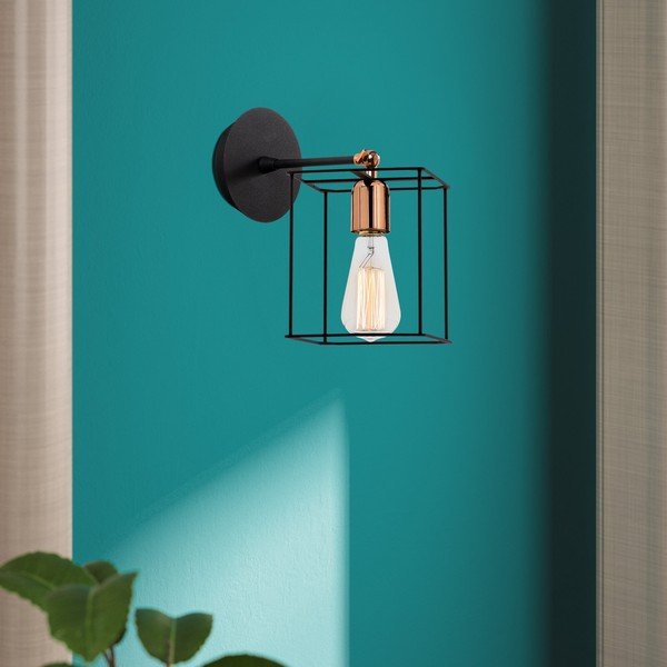Črna stenska svetilka Opviq lights Selimiye-image-1