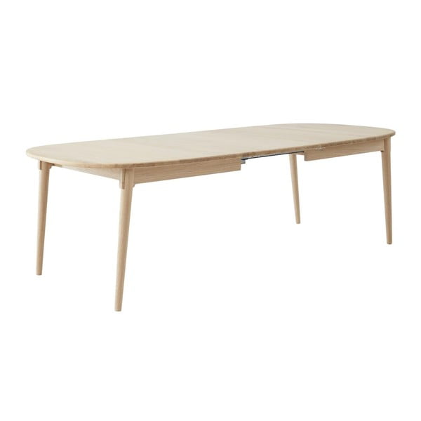 Raztegljiva jedilna miza z dodatno ploščo iz masivnega hrasta 106x184 cm Miro – Hammel Furniture-image-3