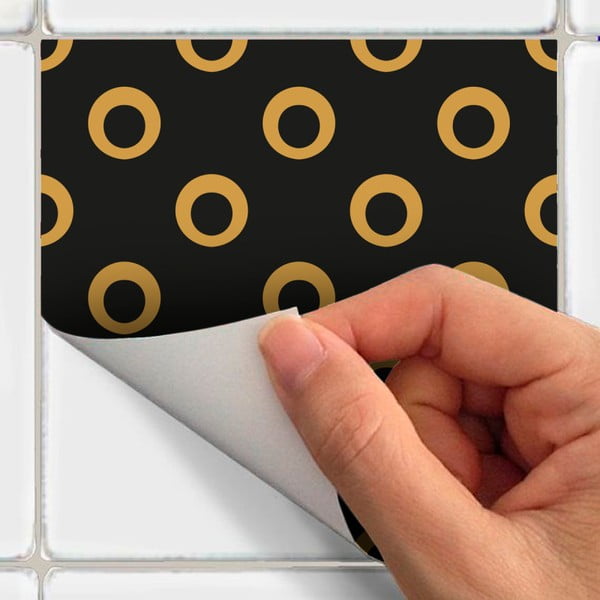 Komplet 15 stenskih nalepk Ambiance Wall Decal Azulejos Tiles San Juan, 10 x 10 cm-image-3