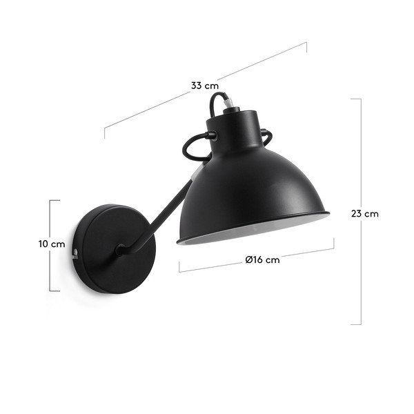 Rjava stenska svetilka Offelis – Kave Home-image-4