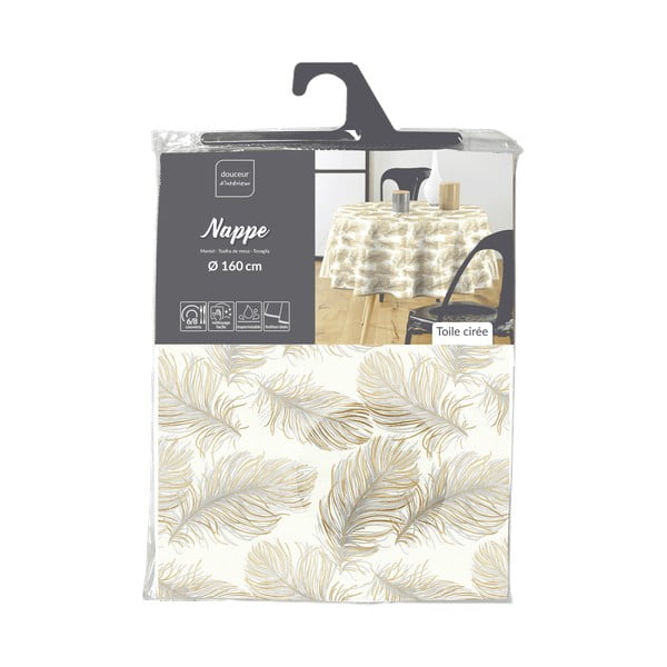 Povoščen namizni prt ø 160 cm Plumina – douceur d'intérieur-image-4