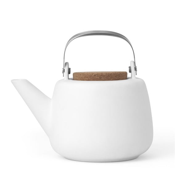Beli čajnik s cedilom in matiranim zaključkom Viva Scandinavia Nicola, 1 l