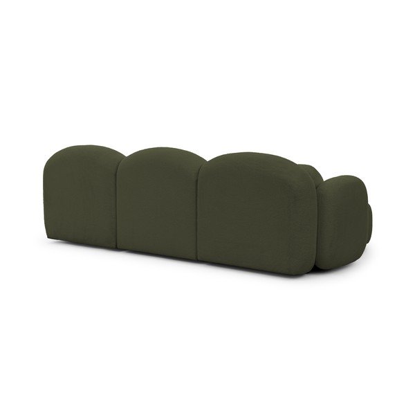 Zelena kotna sedežna garnitura iz tkanine bouclé (levi kot/z ležalnikom) Orbit – Ropez-image-3