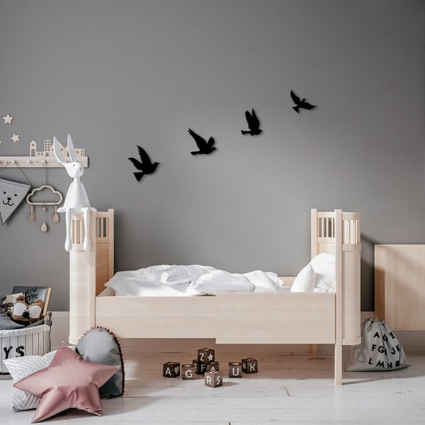 Kovinske stenska dekoracija v kompletu 4 ks 18x20 cm Birds – Wallity-image-1