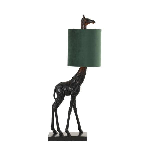 Temno zeleno-črna namizna svetilka (višina 61 cm) Giraffe - Light & Living