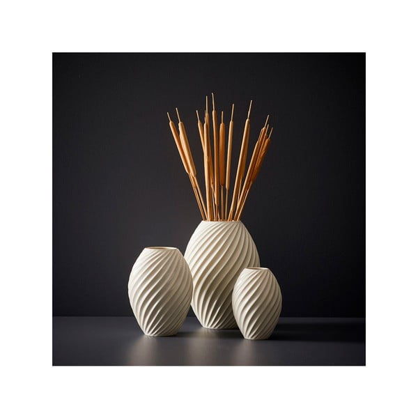 Bela porcelansta vaza Morsø River, višina 16 cm-image-1