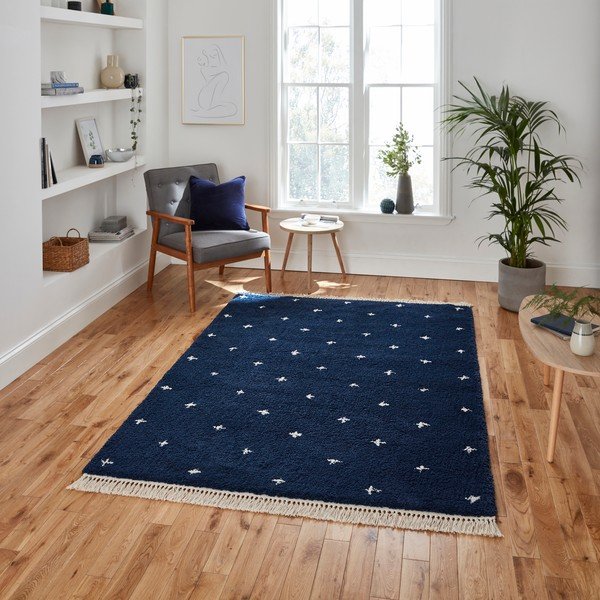 Modra preproga Think Rugs Boho Dots, 160 x 220 cm-image-1