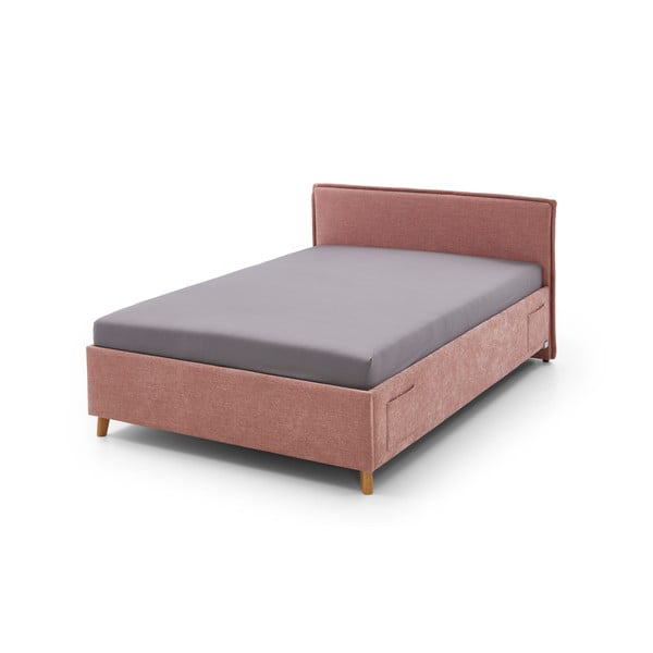 Rožnata otroška postelja s prostorom za shranjevanje 120x200 cm Fun – Meise Möbel