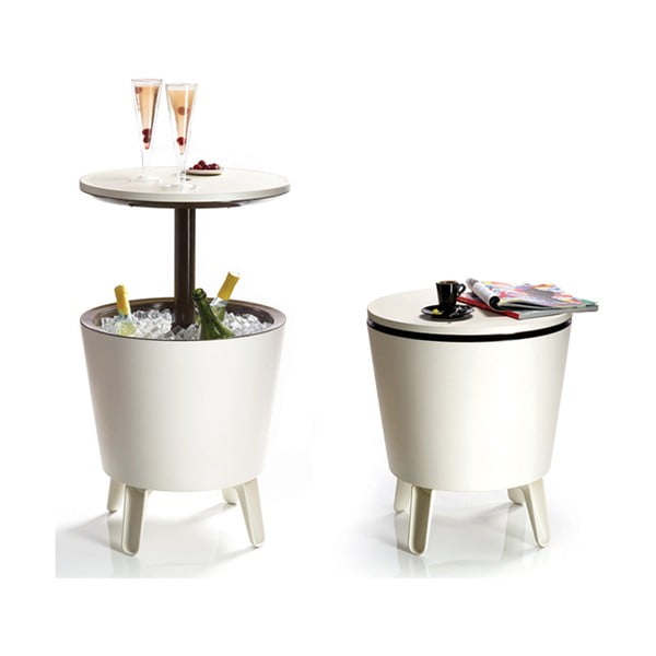 Plastična okrogla vrtna miza s prostorom za led ø 49,5 cm Cool – Keter-image-2