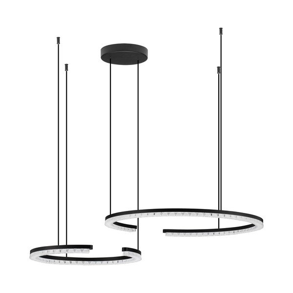 Mat črna aluminijasta LED zatemnitvena viseča svetilka Greamy – Nova Luce