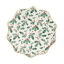 Papirnati krožniki za enkratno uporabo v kompletu  8 ks Holly Pattern – Meri Meri