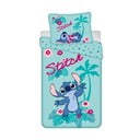 Modra enojna bombažna otroška posteljnina 140x200 cm Lilo a Stitch "Hawaii"  – Jerry Fabrics