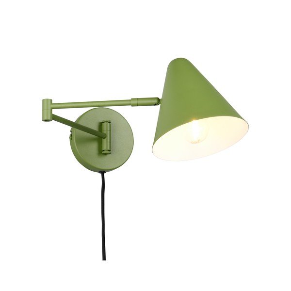 Zelena stenska svetilka z upogljivo konstrukcijo z vtikačem ø 15 cm Cosima – Trio-image-3