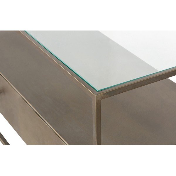 Kovinska TV omarica v zlati barvi 115x50 cm Depart – BePureHome-image-1