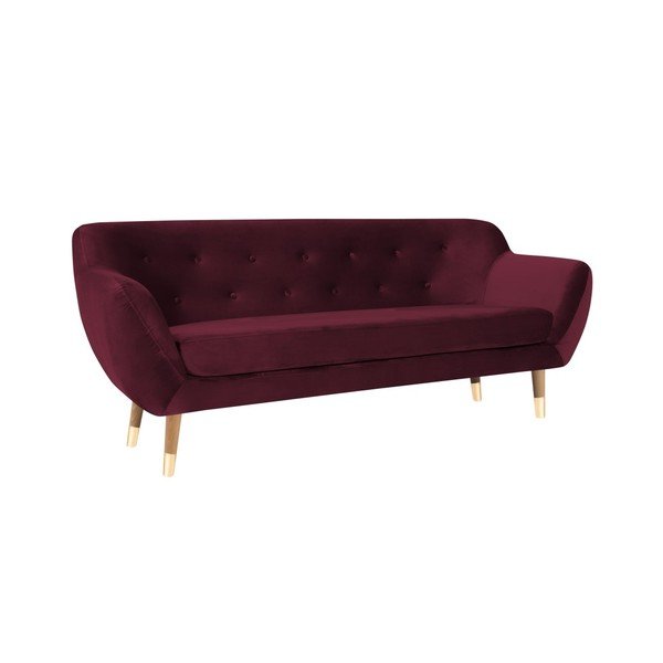 Mazzini Sofas Dvosedežna zofa Amelie v bordo barvi-image-1