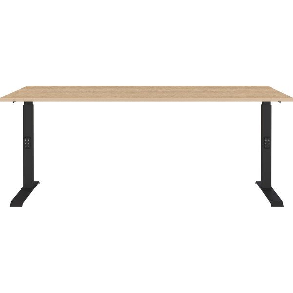 Pisalna miza z nastavljivo višino z mizno ploščo v hrastovem dekorju 80x180 cm Lissabon – Germania-image-1