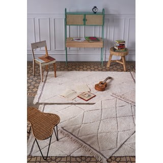 Kremno bela pralna ročno tkana bombažna preproga 120x160 cm Bereber – Lorena Canals
