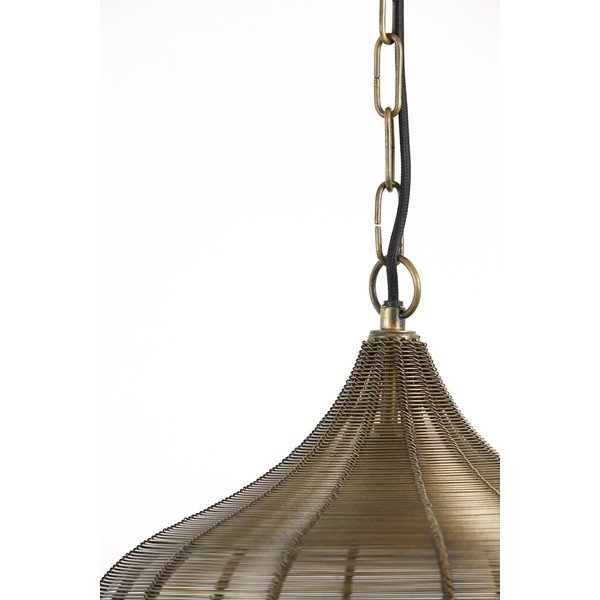 Kovinska viseča svetilka v bronasti barvi ø 36 cm Alvaro – Light & Living-image-3