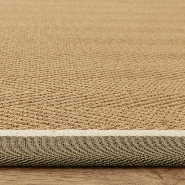 Kaki zelena/naravna obojestranska ročno tkana preproga iz jute 240x340 cm Bordo Herringbone Khaki – Asiatic Carpets-image-2