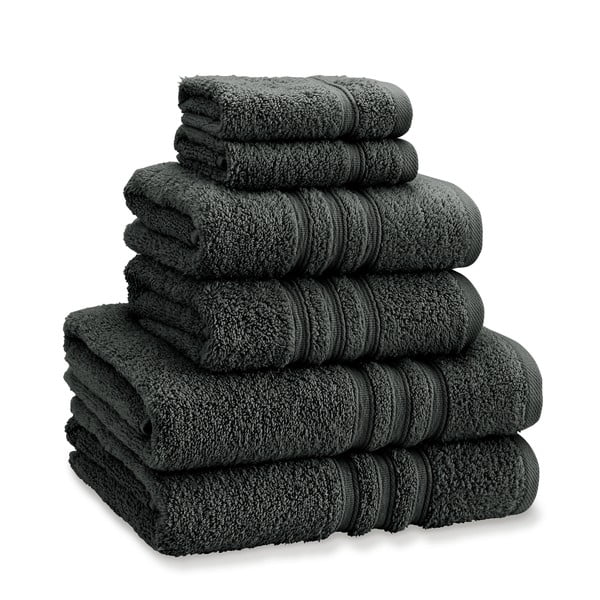 Temno sivi frotirni bombažni komplet brisač 6 ks Zero Twist – Catherine Lansfield