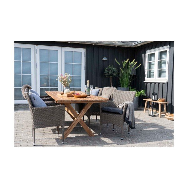 Črno-bela bombažna odeja House Nordic Cort, 170 x 130 cm-image-2