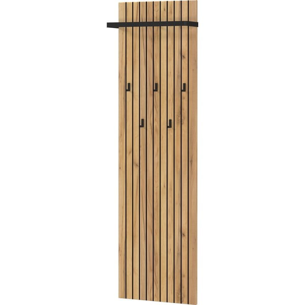 Stenski obešalnik v hrastovem dekorju v naravni barvi 46 cm Libbiano – Germania-image-2