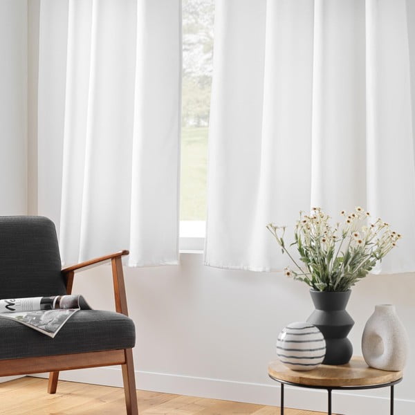 Bela izolacijska zavesa iz mikrovlaken 135x180 cm Micropolar – douceur d'intérieur-image-1