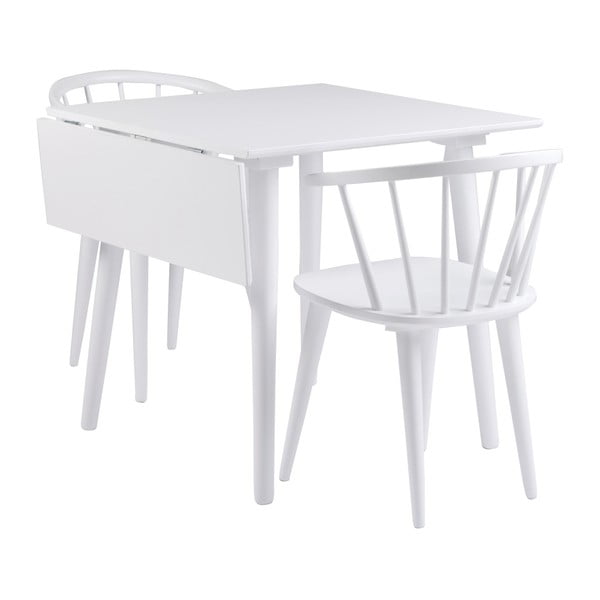 Bel jedilni stol iz lesa kavčukovca Rowico Carmen-image-3