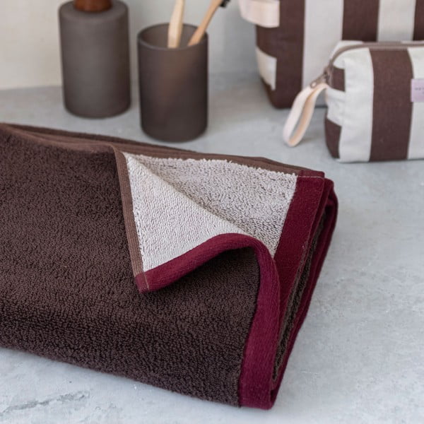 Rjave frotirne brisače iz organskega bombaža v kompletu 2 ks 40x55 cm Soft – Mette Ditmer Denmark-image-1