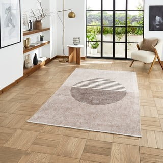 Bež pralen tekač iz mešanice bombaža 60x170 cm Whisper – Think Rugs