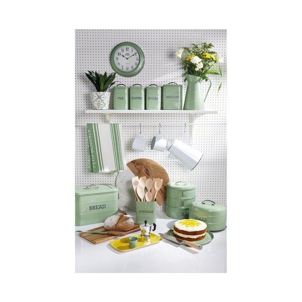 Zelena pločevinasta posoda za kruh Kitchen Craft Nostalgia-image-1